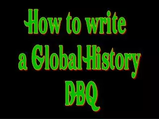 How to write a Global History DBQ