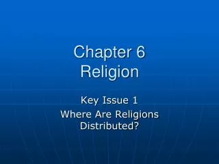 Chapter 6 Religion