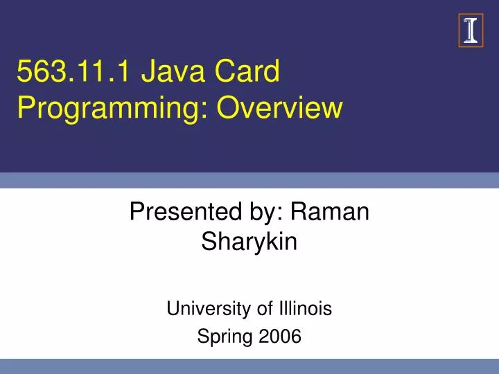 563 11 1 java card programming overview