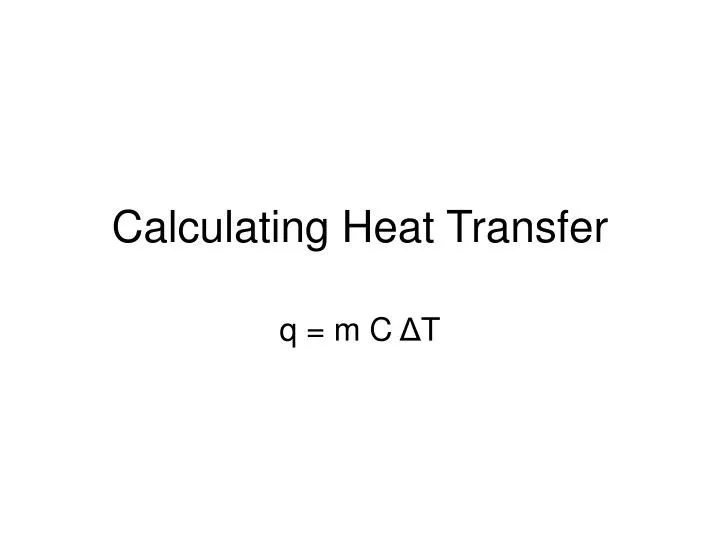 calculating heat transfer