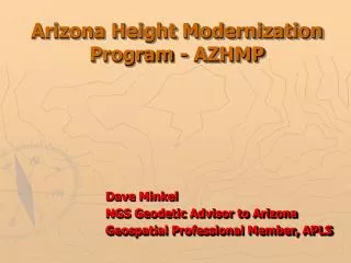 Arizona Height Modernization Program - AZHMP