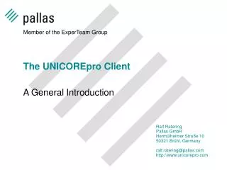 The UNICOREpro Client