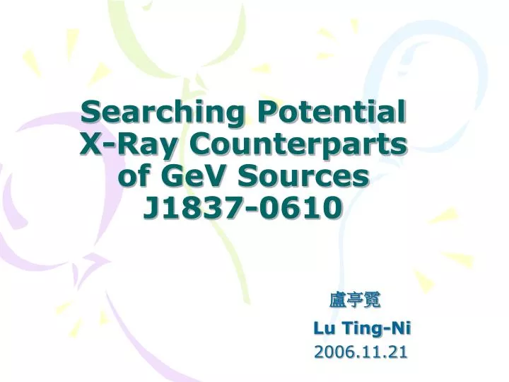 searching potential x ray counterparts of gev sources j1837 0610