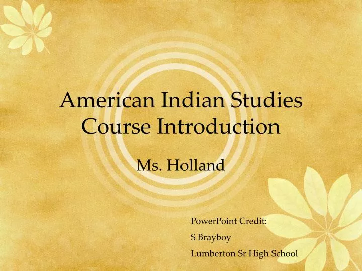 american indian studies course introduction