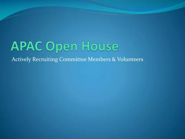 apac open house