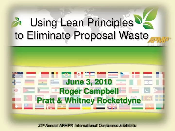 using lean principles to eliminate proposal waste