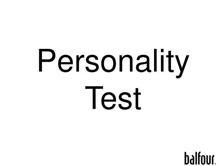 personality test