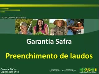 garantia safra preenchimento de laudos