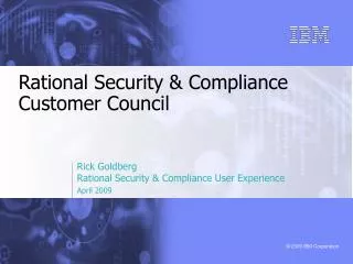 Rational Security &amp; Compliance Customer Council