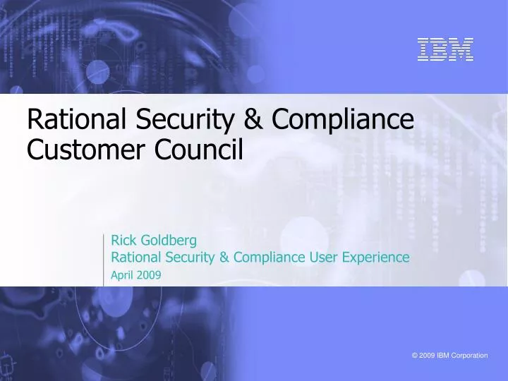 rational security compliance customer council