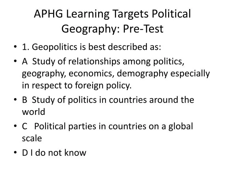 aphg learning targets political geography pre test