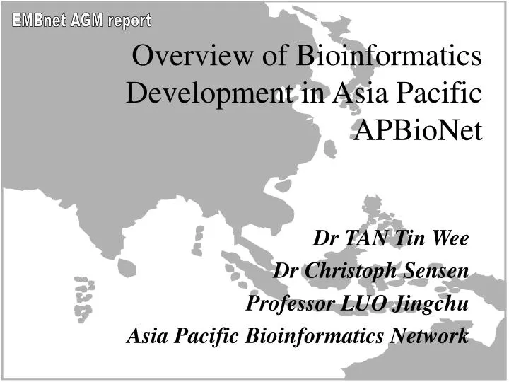 overview of bioinformatics development in asia pacific apbionet