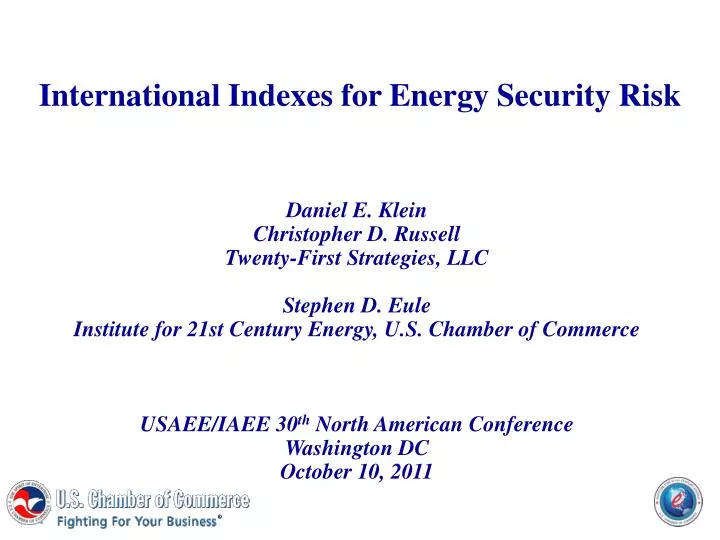 international indexes for energy security risk