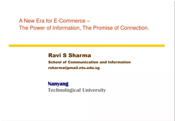 a new era for e commerce the power of information the promise of connection