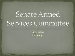 Senate Armed Services Committee