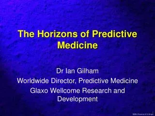 The Horizons of Predictive Medicine
