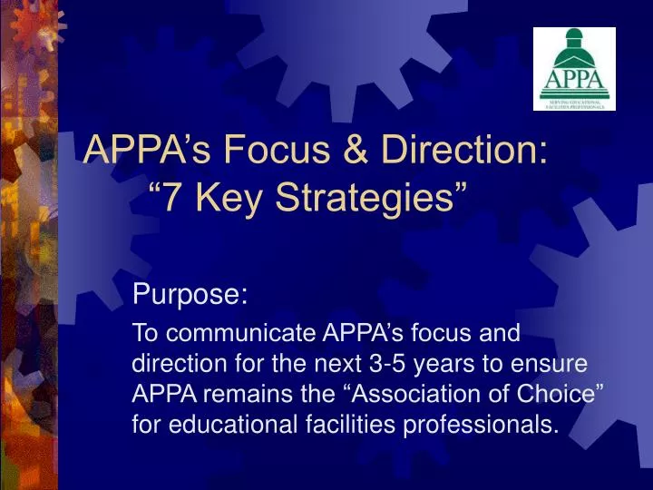 appa s focus direction 7 key strategies