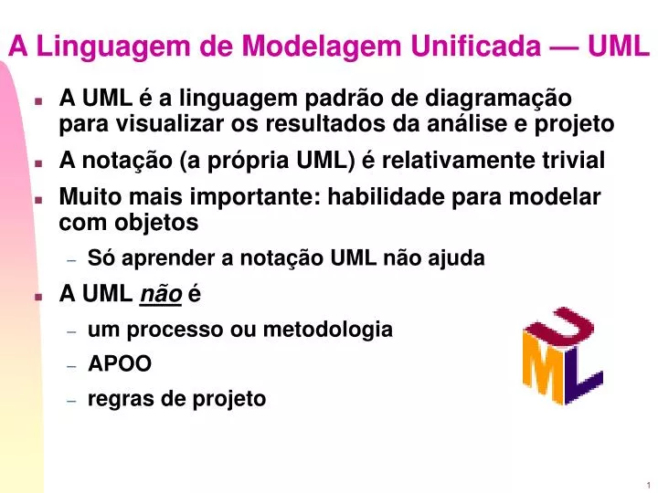 a linguagem de modelagem unificada uml