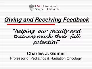 Giving and Receiving Feedback