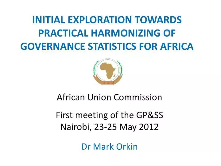 initial exploration towards practical harmonizing of governance statistics for africa