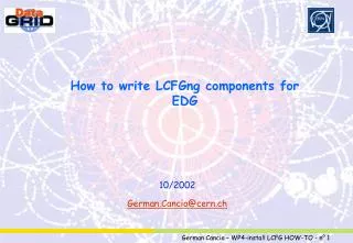 How to write LCFGng components for EDG