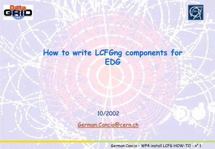 how to write lcfgng components for edg
