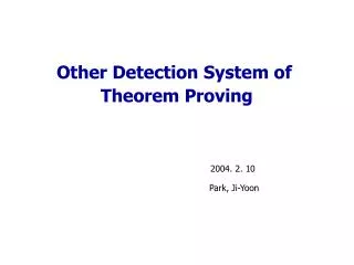 Other Detection System of Theorem Proving