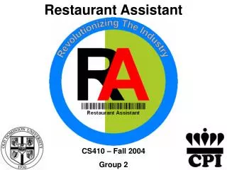 Restaurant Assistant