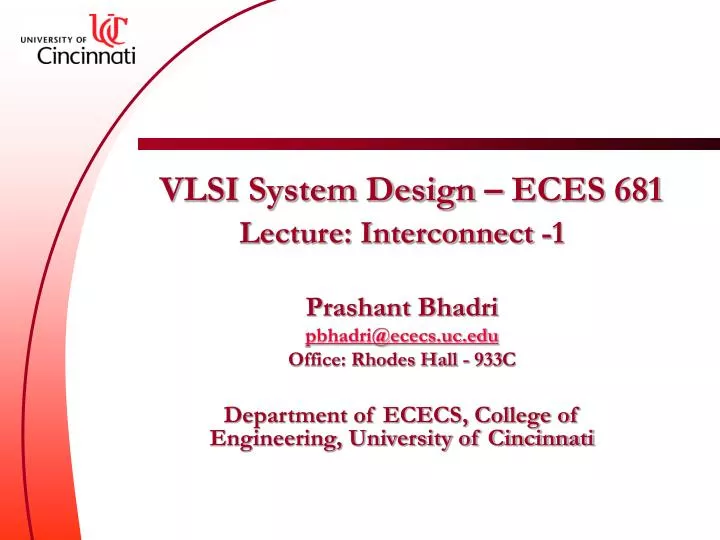 vlsi system design eces 681