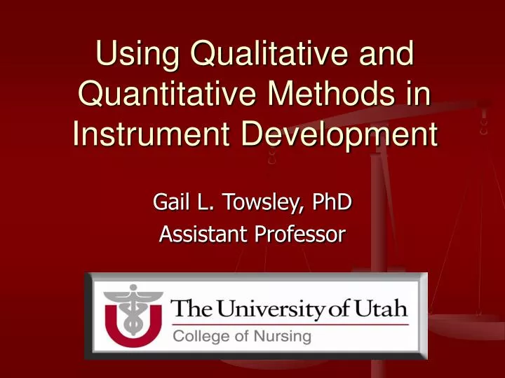 using qualitative and quantitative methods in instrument development