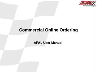 Commercial Online Ordering