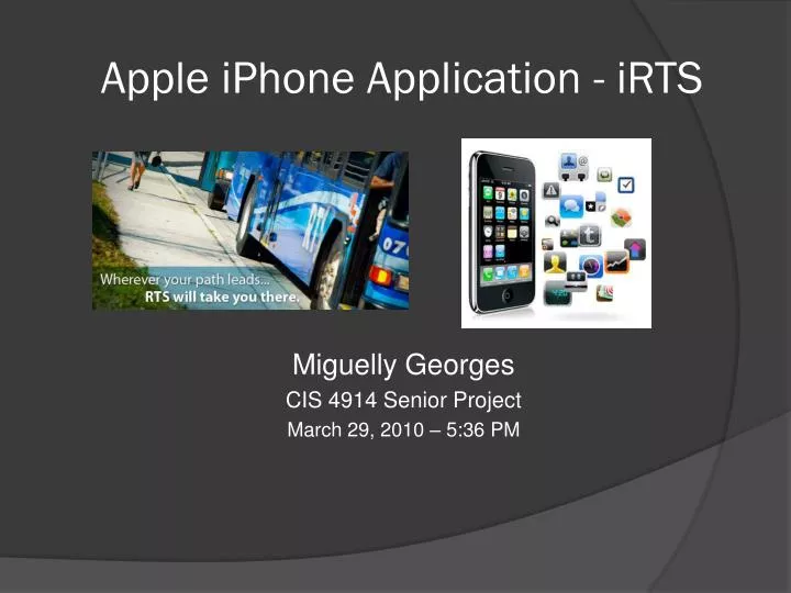 apple iphone application irts
