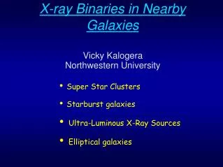 X-ray Binaries in Nearby Galaxies