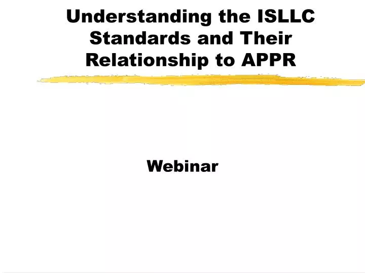 understanding the isllc standards and their relationship to appr
