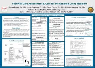 Foot/Nail Care Assessment &amp; Care for the Assisted Living Resident