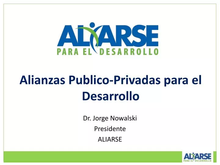 alianzas publico privadas para el desarrollo