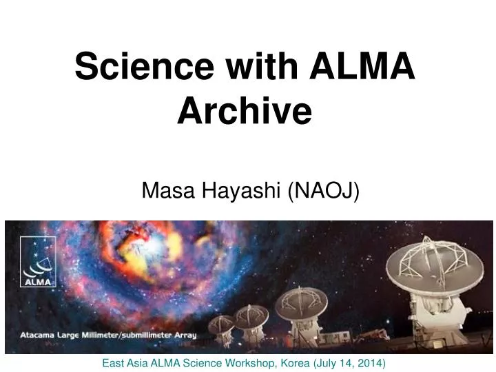 science with alma archive