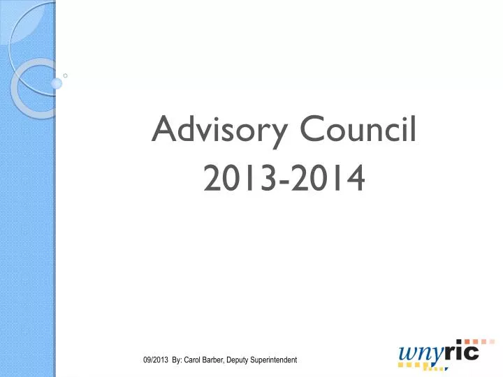 advisory council 2013 2014