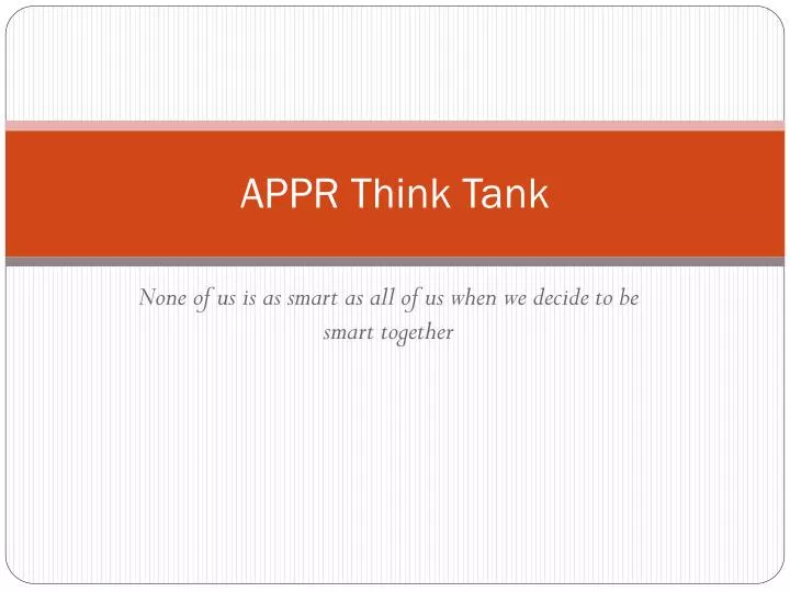 appr think tank