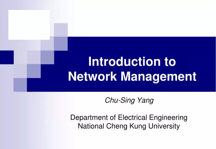 introduction to network management