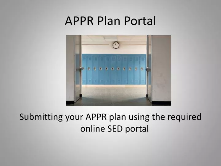 appr plan portal