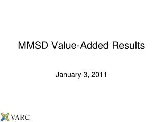 MMSD Value-Added Results