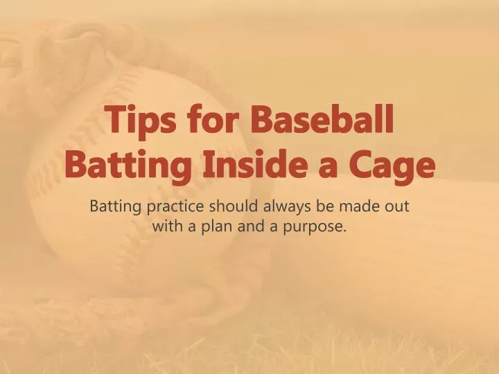 tips for baseball batting inside a cage