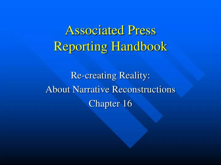 associated press reporting handbook