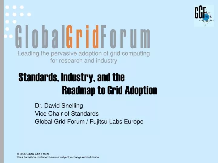 standards industry and the roadmap to grid adoption