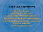 Life Cycle Assessment - slide 1