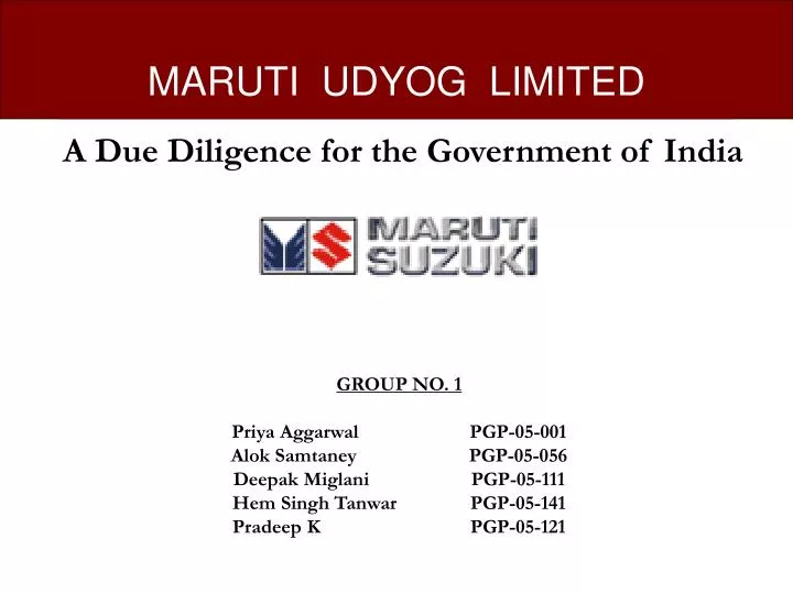 maruti udyog limited