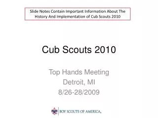 Cub Scouts 2010