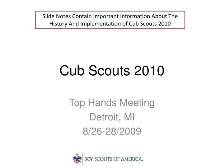 cub scouts 2010