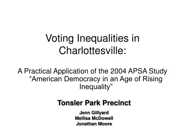 voting inequalities in charlottesville